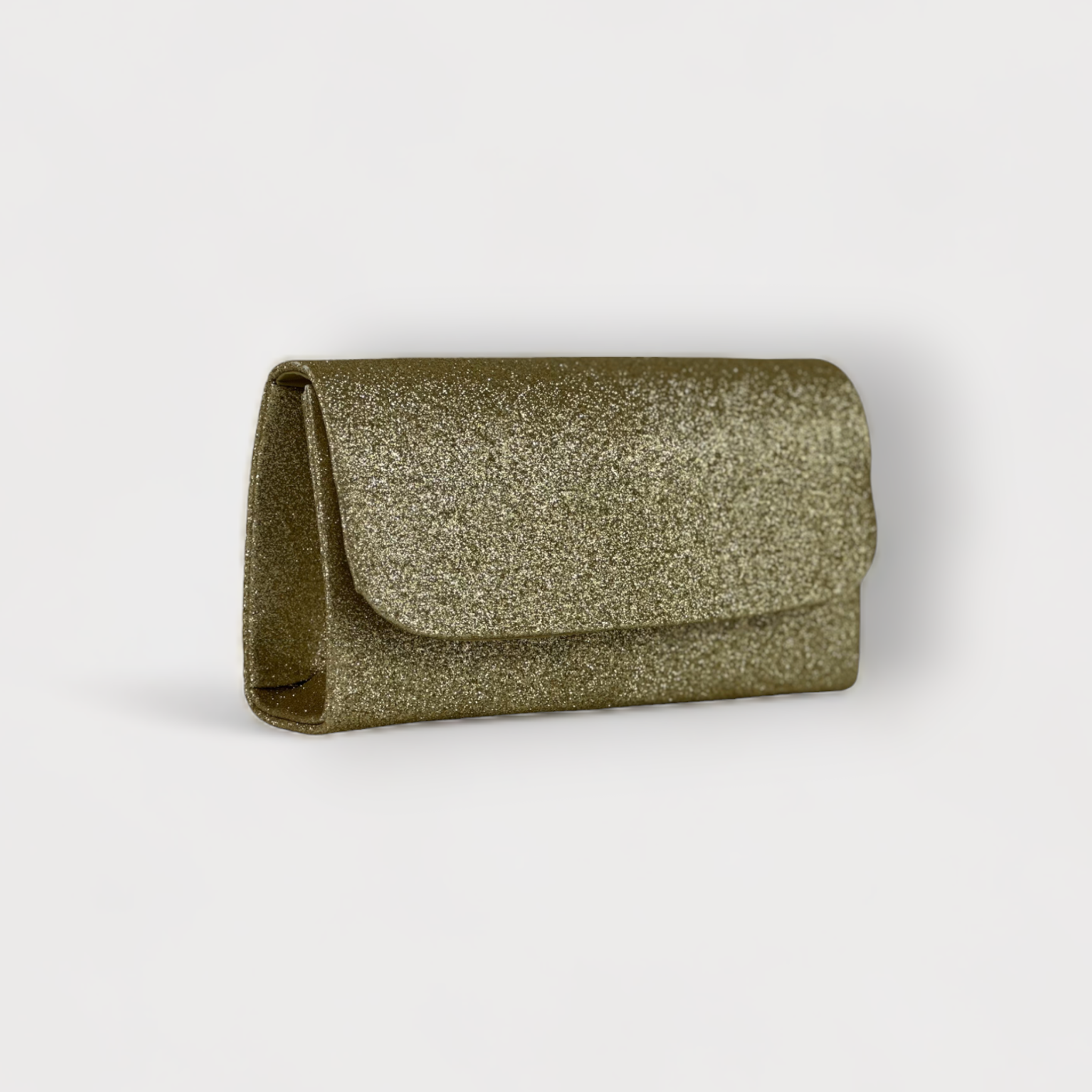ISABELLA- Gold Glitter Hand Clutch Bag